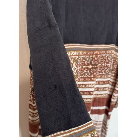 Free People Stepping Out Striped Floral Shirt Dress Large - Picture 7 of 10